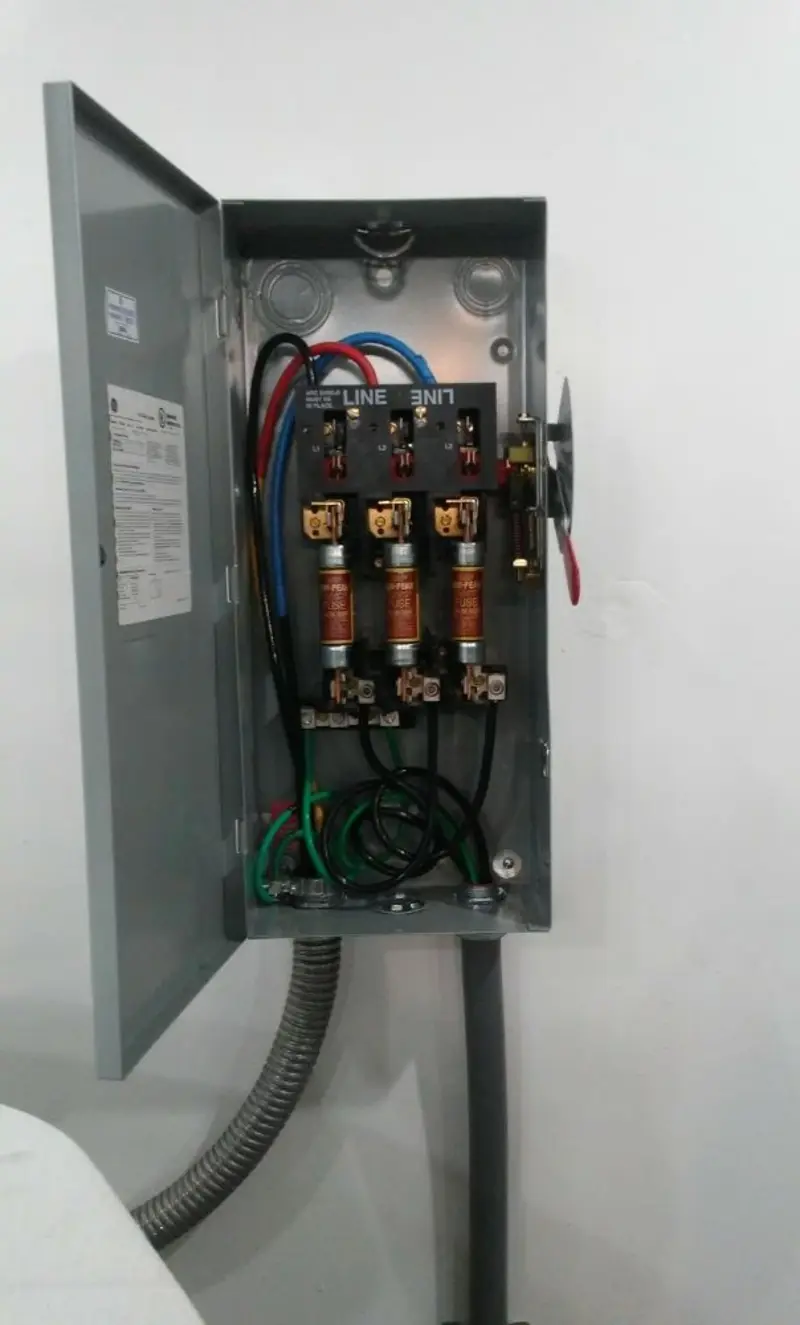 Three-phase disconnect switch installed for Electrical Wiring & Rewiring in Huntingdon